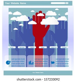 Web site template design. 