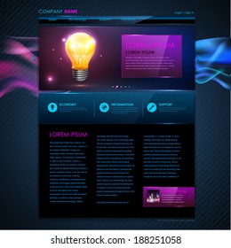 Web site template design. Technology background