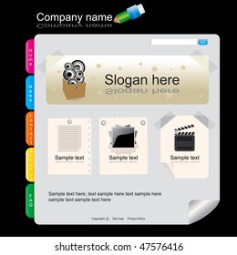 Web site template design v.47