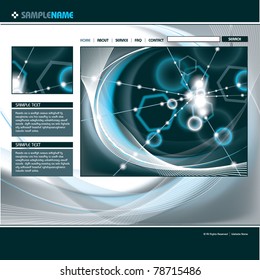 Web Site Template. Eps10 Format.
