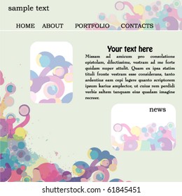 Web site template in grunge style