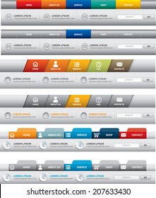 Web Site Template. Navigation Element. Navigation Menu Bar.