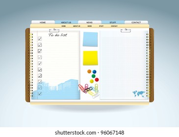 Papel de plantilla de sitio web diseñado con espacio para el texto