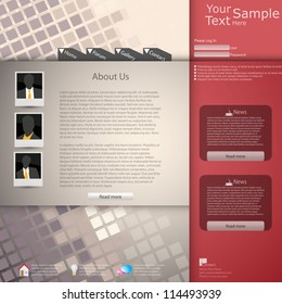 web site template vector