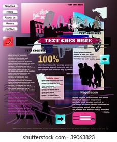 web site template vector