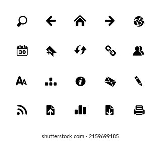  Web Site Toolbar Icon Set - 32px Solid