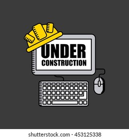 web site under construction isolated icon design, vector illustration  graphic 