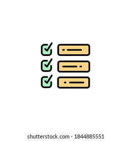Web Site and User Interface Icon Colorful Series - Check List