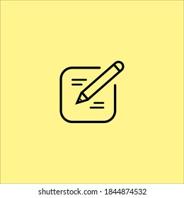 Web Site and User Interface Simple Icons of black and white series - Notes