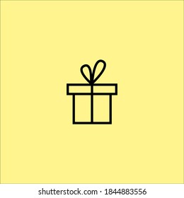 Web Site and User Interface Simple Icons of black and white series - Gift Box