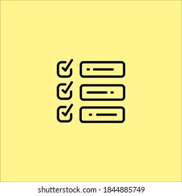 Web Site and User Interface Simple Icons of black and white series - Check List