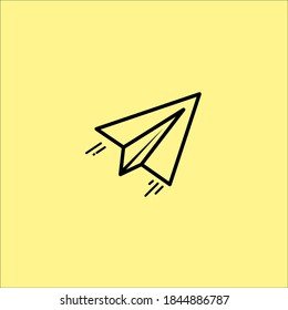 Web Site and User Interface Simple Icons of black and white series - Paper Plane