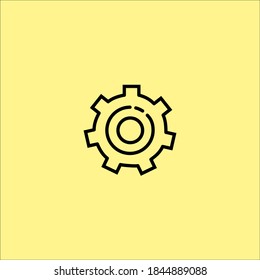 Web Site and User Interface Simple Icons of black and white series - Gear