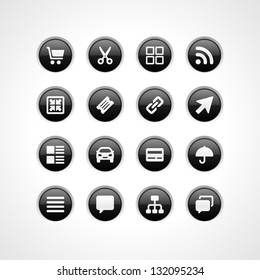 Web site vector buttons and icons set