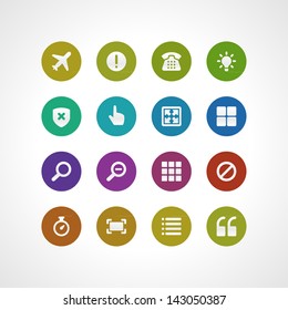 Web site vector colorful communication icons set