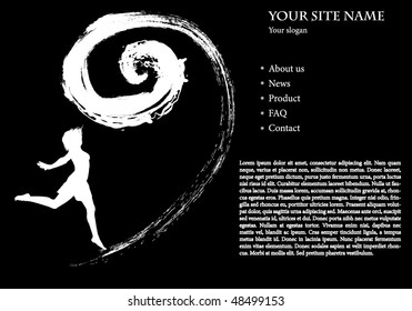 Web site vector design template : dance