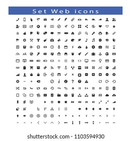 Web site vector icons set