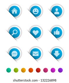 Web site vector icons set