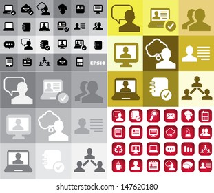 Web site vector icons set 