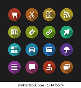 Web site vector icons set shadow effect. Vector design elements for design.