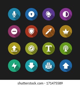 Web site vector icons set shadow effect. Vector design elements for design.