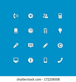 Web site vector icons set bend paper effect. Vector design elements for design. 