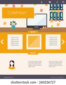 Web site vector template 