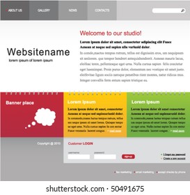Web site vector template