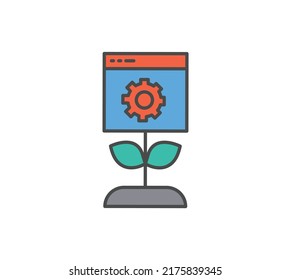 Web-Sitzeilensymbol einzeln auf Vektorgrafik 