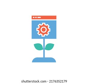 icono de línea de sentada web aislado vector 