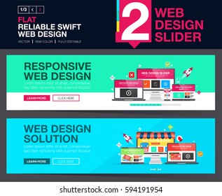 Web slider or banners design concepts for your Website