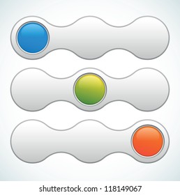 Web slider switcher - color vector illustration