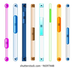 Web sliders and buttons for design. Vector illustration - Shutterstock ID 96597448