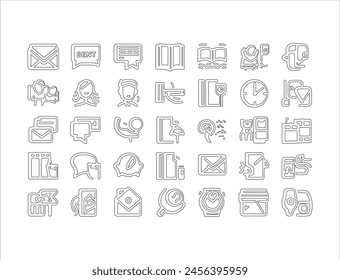 Web and Small User Interface Line Icons Editable Stroke