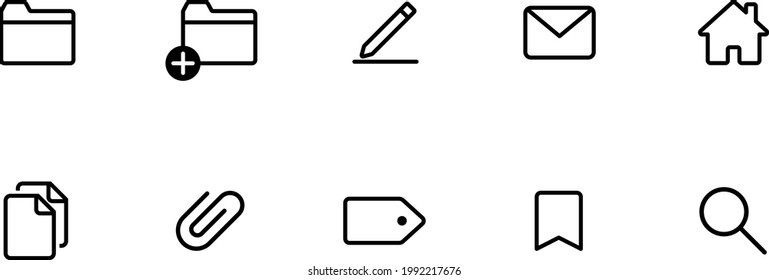 Web and smartphone app icon set
