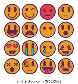 web smiles icon set stickers message comic