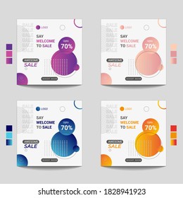 web and social media banner post story vector template