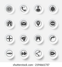 web and social media icon set design