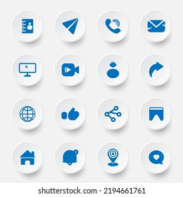 web and social media icon set design collection