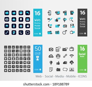 Web -  Social - Media - Mobile - ICONS