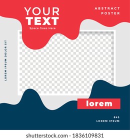 web social media post template with image space