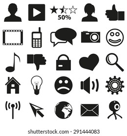 web and social networks set of simple icons eps10