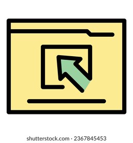 Web software icon outline vector. Building process. Service system color flat