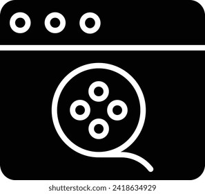 web solid and glyph vector illustration