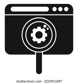 Web solution search icon simple vector. Creative problem. Design idea