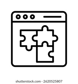 Web Solution Vector outline icon. Eps10 file 