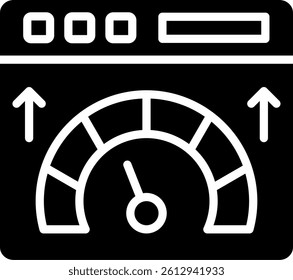 Web Speed Glyph Icon Vector Design