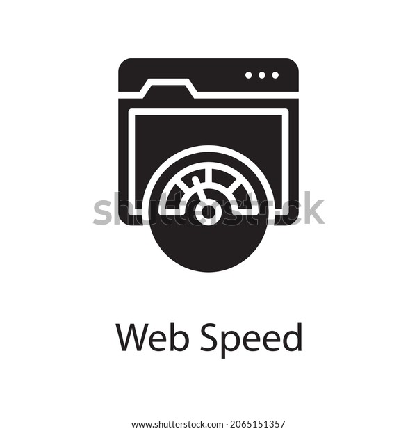 Web speed Solid Icon Design\
illustration. Web Analytics Symbol on White background EPS 10\
File