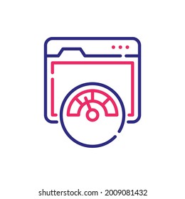 Web speed vector 2 colors style icon. EPS 10 File web analytics symbol