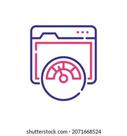 Web speed vector 2 colours Icon Design illustration. Web Analytics Symbol on White background EPS 10 File